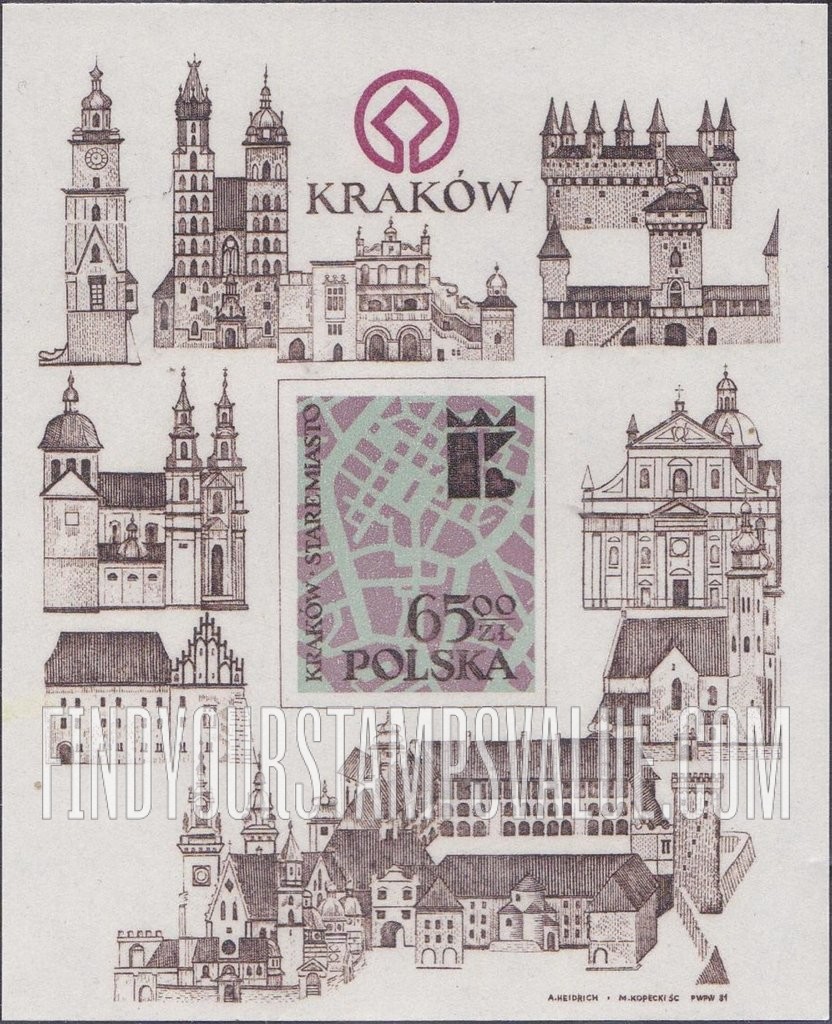 FindYourStampsValue: Cracow Monuments Restoration: City map