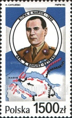 FindYourStampsValue: Battle Type of 1989: Battle of Narvik, 1940, General Z. Bohusz-Szyszko
