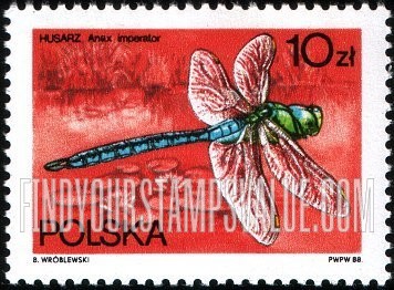 FindYourStampsValue: Dragonflies: Anax imperator