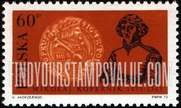 FindYourStampsValue: Portraits of Copernicus: 16th century etching and Prussian coin, 1530