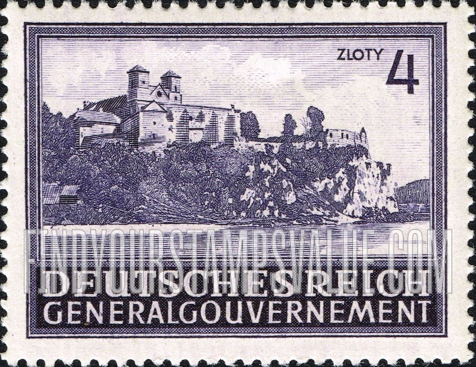FindYourStampsValue: OCCUPATION - Tyniec Monastery, Vistula River