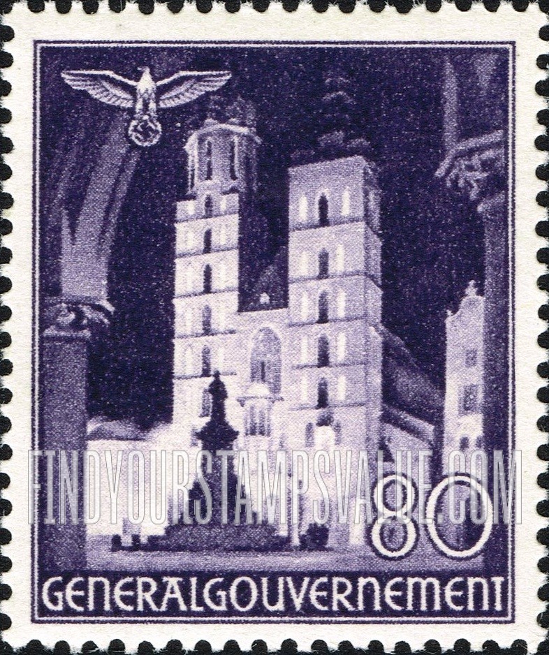 FindYourStampsValue: OCCUPATION - St. Mary’s Church, Cracow