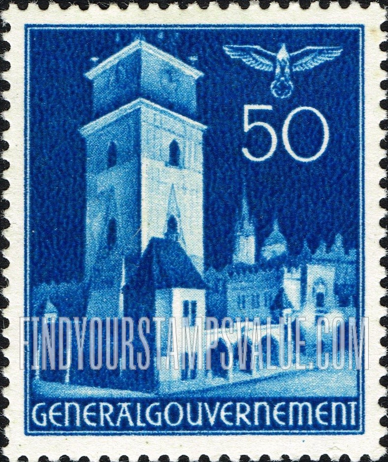 FindYourStampsValue: OCCUPATION - Court House, Cracow