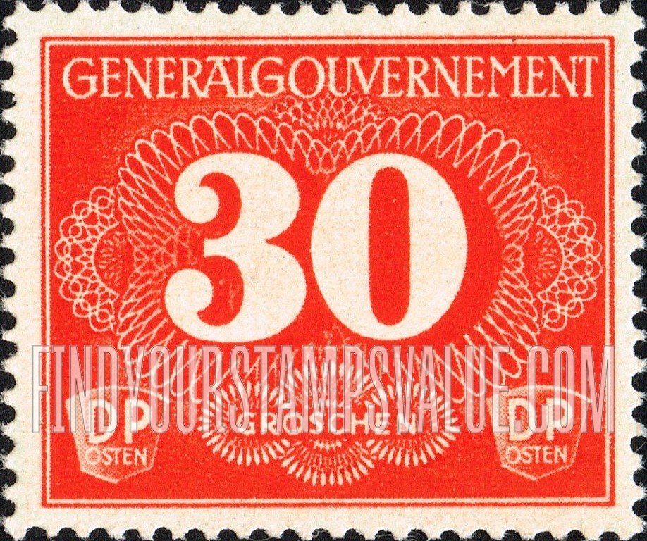 FindYourStampsValue: OCCUPATION RURAL DELIVERY - Numerals Value