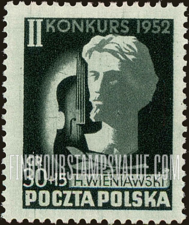 FindYourStampsValue: SEMI-POSTAL - Henryk Wieniawski and Violin