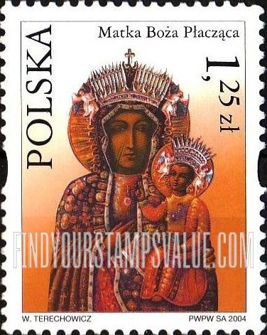 FindYourStampsValue: Depictions of the Virgin Mary: Matka Boza Placzaca