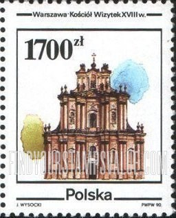 FindYourStampsValue: Architecture: Church of the Nuns of the Visitation, 18th centennial, Warsaw