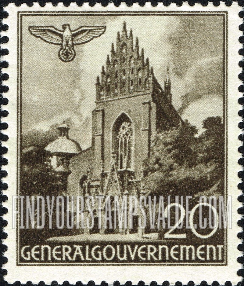 FindYourStampsValue: OCCUPATION - Dominican Church, Cracow