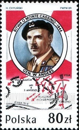FindYourStampsValue: Battle of Monte Cassino, 45th Anniversary: General W. Anders