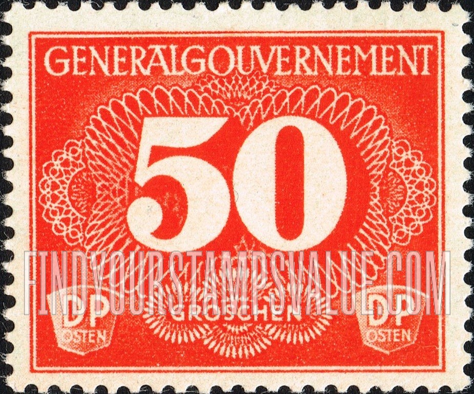 FindYourStampsValue: OCCUPATION RURAL DELIVERY - Numerals Value