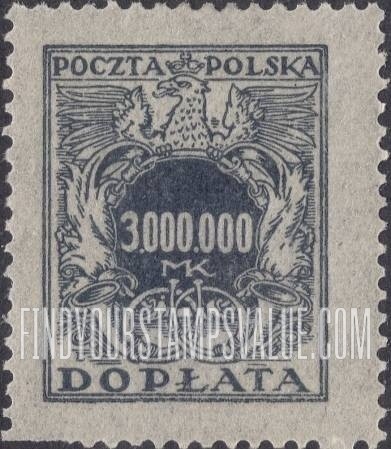 FindYourStampsValue: POSTAGE DUE - Numerals of Value: Type of 1921-22 Issue
