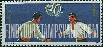 FindYourStampsValue: Traditional acrobatics: Men balancing jar - 杂技: 男人平衡罐子