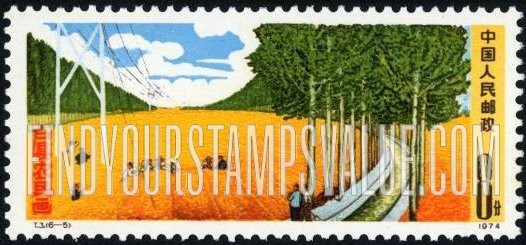 FindYourStampsValue: Paintings by farmers of Huhsien County, shown at exhibition in Peking: Farm - 户县农民画: 农场