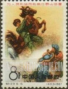 FindYourStampsValue: In memory of soldier Liu Ying-chun, hero: Fatal attempt to stop runaway horse - 毛主席的好战士——刘英俊: 致命的企图阻止失控的马