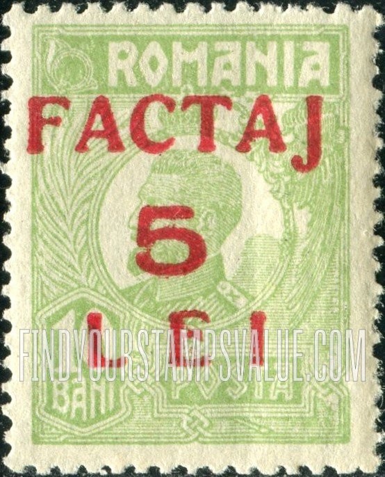 FindYourStampsValue: PARCEL POST STAMPS - King Carol I: Surcharged in Carmine