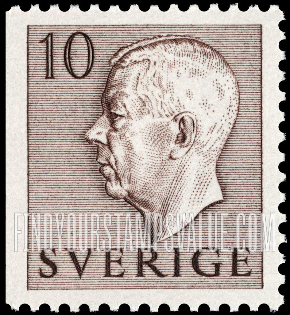 FindYourStampsValue: Gustaf VI Adolf (Letters in color)