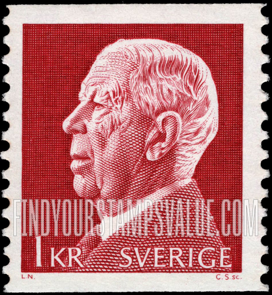 FindYourStampsValue: King Gustaf VI Adolf
