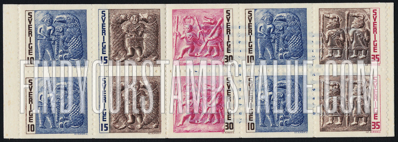 FindYourStampsValue: Man with Axe and Fettered Beast, Man fighting two bears, Warrior disguised as wolf pursuing enemy,  Two warriors with swords and lances