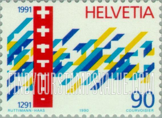 FindYourStampsValue: Federal Administration: Swiss Confederation, 700th Anniversary in 1991