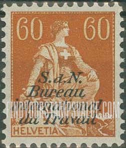 FindYourStampsValue: For The International Labor Bureau: Helvetia