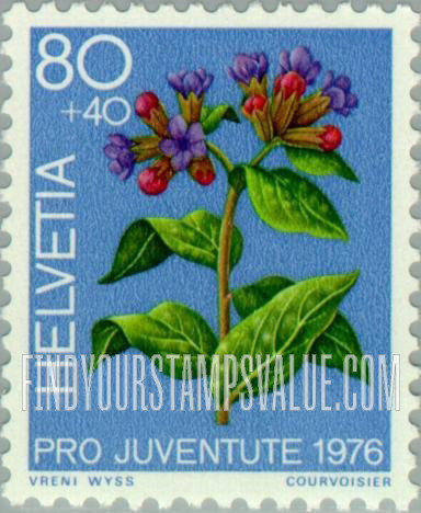 FindYourStampsValue: Semi-Postal, Medicinal Forest Plants: Pulmonaria