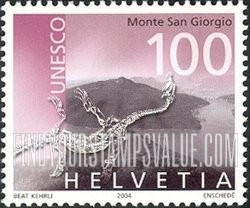 FindYourStampsValue: Federal Administration, UNESCO World Heritage Sites: Monte San Giorgio