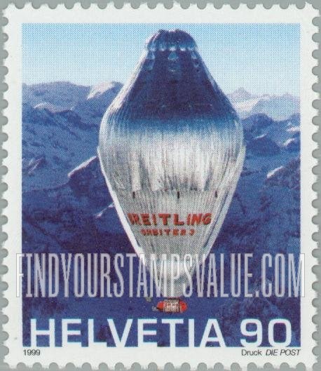 FindYourStampsValue: Federal Administration: First Non-stop Balloon Flight Around World by Bertrand Piccard and Brian Jones