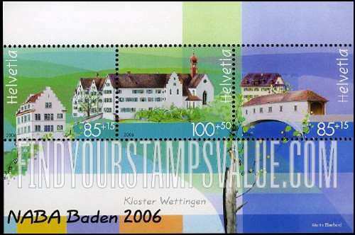FindYourStampsValue: Semi-Postal: Wettingen Monastery