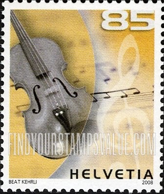 FindYourStampsValue: Federal Administration, Musical Instruments: Violin