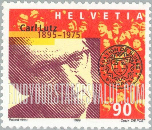 FindYourStampsValue: Federal Administration: Carl Lutz (1895-1975), Diplomat, Rescuer of Jews