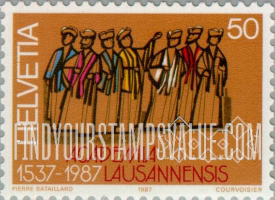 FindYourStampsValue: Federal Administration: Lausanne University, 450th Anniversary