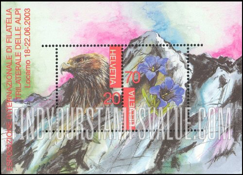 FindYourStampsValue: Federal Administration: Trilateral Stamp Exhibition, Ticino