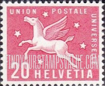 FindYourStampsValue: For The International Bureau of The Universal Postal Union: Pegasus