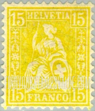 FindYourStampsValue: Federal Administration: Helvetia
