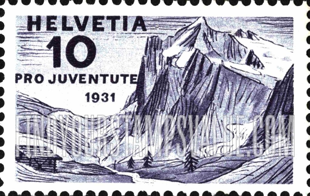 FindYourStampsValue: Semi-Postal: Wetterhorn