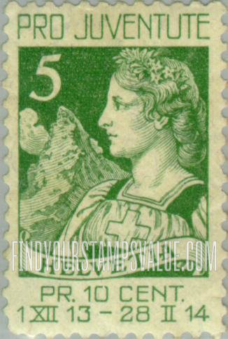 FindYourStampsValue: Semi-Postal: Helvetia and Matterhorn
