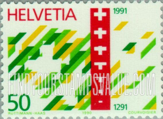 FindYourStampsValue: Federal Administration: Swiss Confederation, 700th Anniversary in 1991