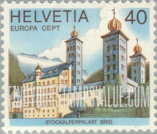 FindYourStampsValue: Federal Administration: Stockalper Palace, Brig