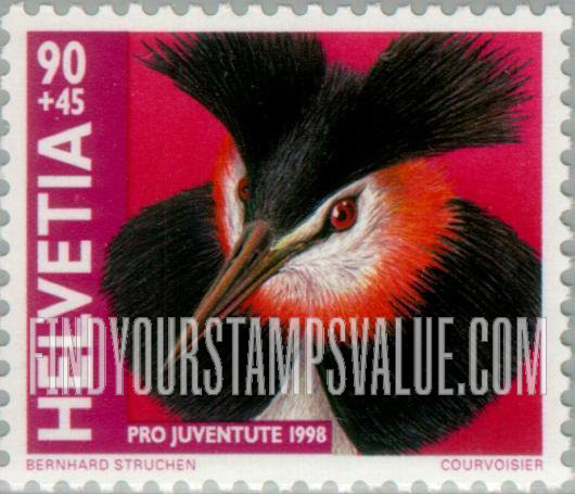 FindYourStampsValue: Semi-Postal, Life Near Water: Great crested grebe