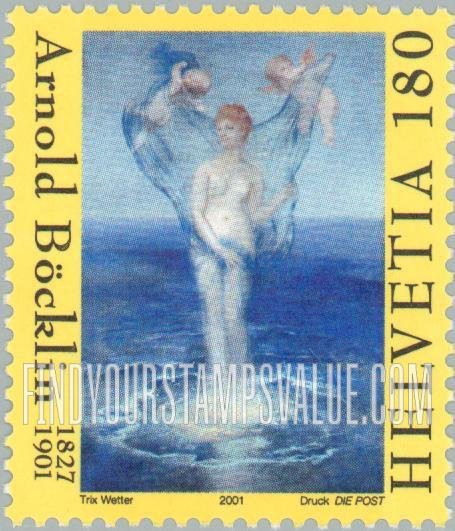 FindYourStampsValue: Federal Administration: The Birth of Venus, by Arnold Böcklin (1827-1901)