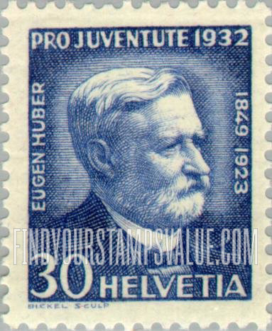 FindYourStampsValue: Semi-Postal: Eugen Huber