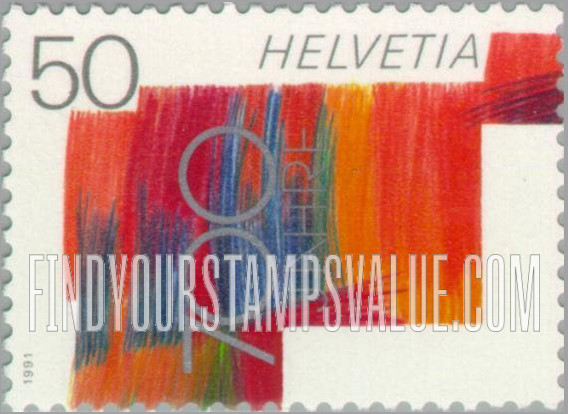 FindYourStampsValue: Federal Administration, Swiss Confederation, 700th Anniversary: “700 jahre”
