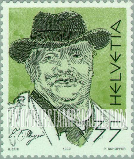 FindYourStampsValue: Federal Administration: Conrad Ferdinand Meyer (1825-1898), Writer