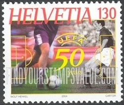 FindYourStampsValue: Federal Administration: UEFA (European Football Union), 50th Anniversary
