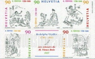 FindYourStampsValue: Federal Administration, Comic Book: “Les Amours de Monsieur Vieux Bois”, by Rodolphe Töpffer (1799-1846)