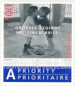 FindYourStampsValue: Federal Administration, Photographs by René Burri: Children kissing, German inscription