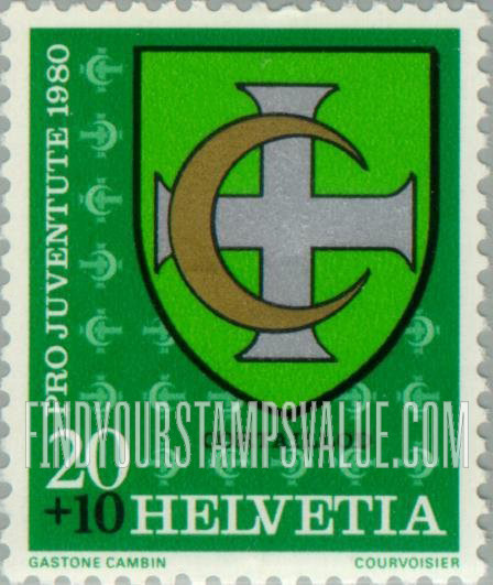 FindYourStampsValue: Semi-Postal, Communal Arms: Cortaillod