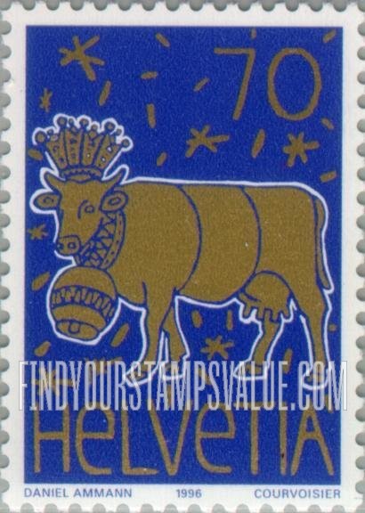 FindYourStampsValue: Federal Administration, Stamp Design Competition Winners: Golden cow