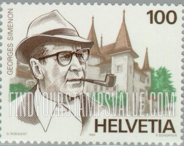 FindYourStampsValue: Federal Administration: Georges Simenon (1903-89), Writer
