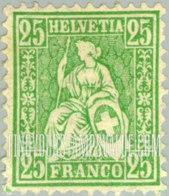 FindYourStampsValue: Federal Administration: Helvetia